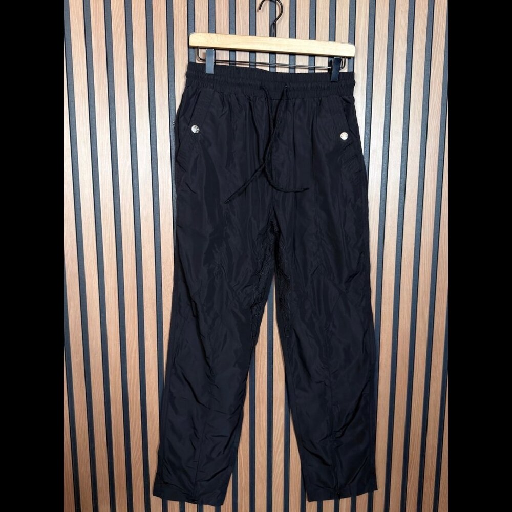 New En Noir Rob Garcia Sweatpants Medium Black Fleece Pull On Woven Graphic